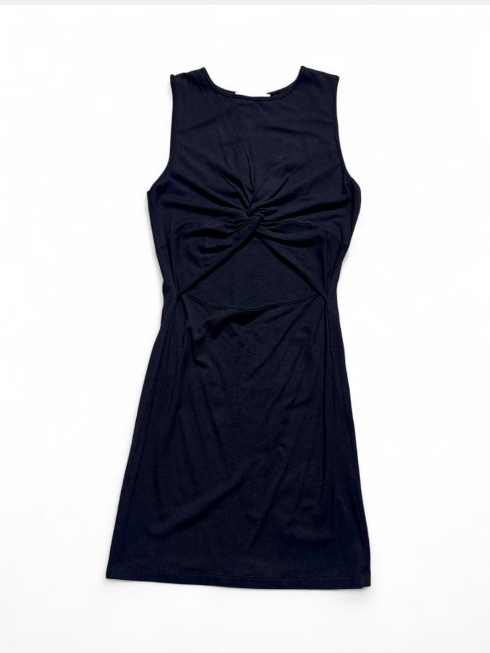 Black Twist Knot Cutout Mini Dress  Sleeveless Bodycon Small